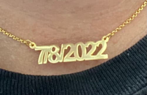Customer photo review of Date Necklace