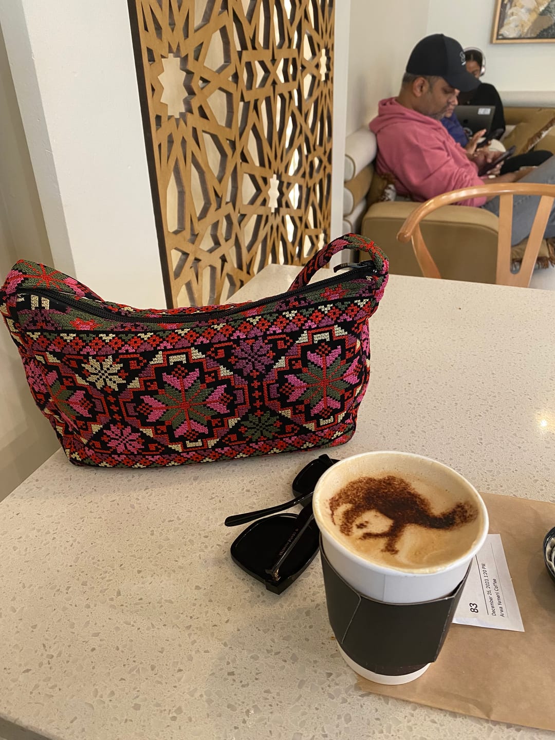 Customer photo review of Embroidered Baguette Bag