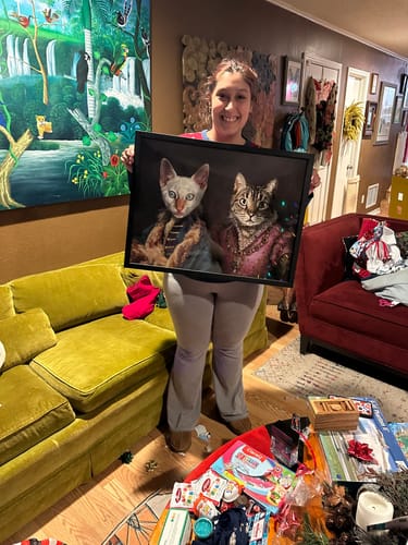 Customer photo review of The Count & The Countess  – Custom Vintage Pet Portrait