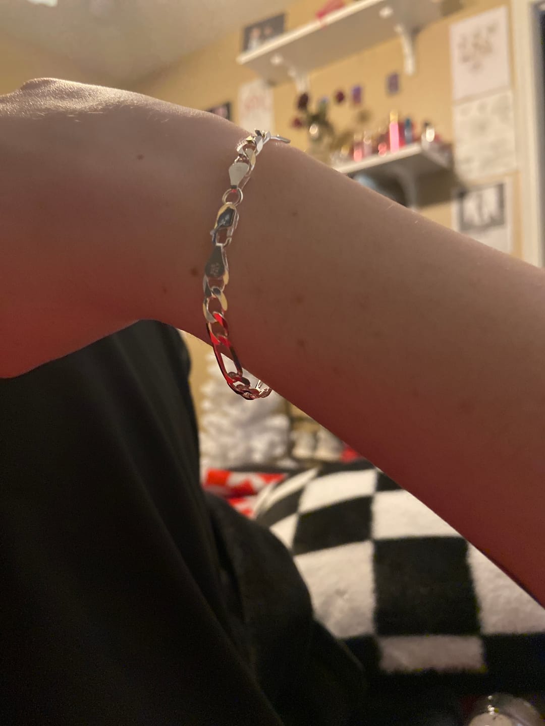 Customer photo review of SILVER FIGARO BRACELET