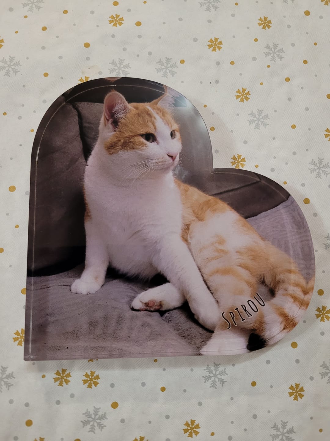 Customer photo review of Avec photo - Cœur en verre personnalisé