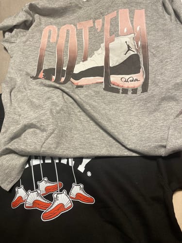 Customer photo review of Hanging Sneakers Kids Tops - Air Jordan 12 Cherry