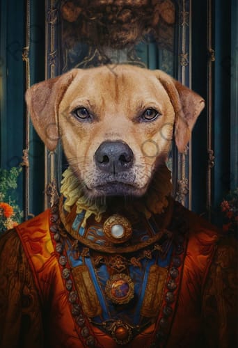 Customer photo review of The Wealthy Aristocrat - Custom Pet Portrait