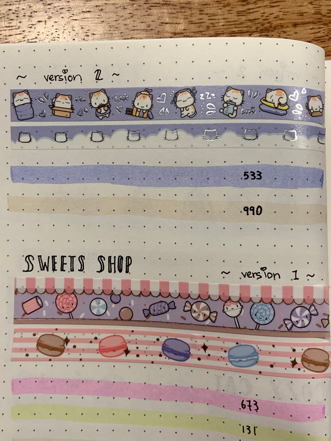 Customer photo review of Cozy Cat Washi Tape (Set of 2)