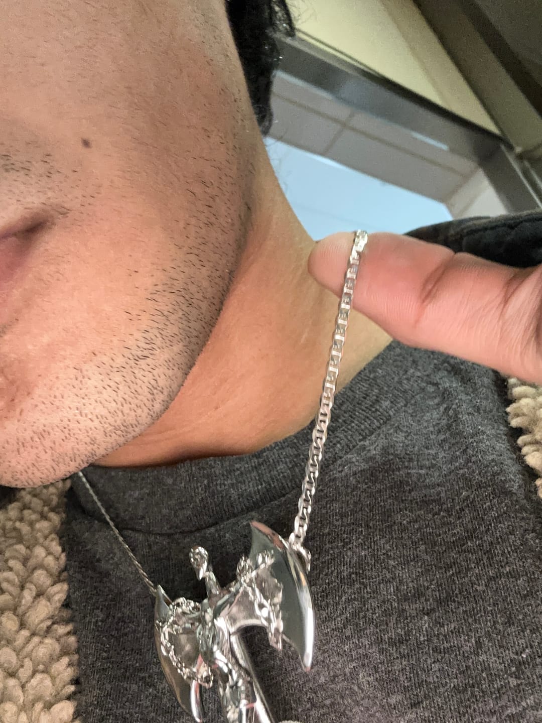 Customer photo review of 3MM STERLING SILVER MARINER CHAIN