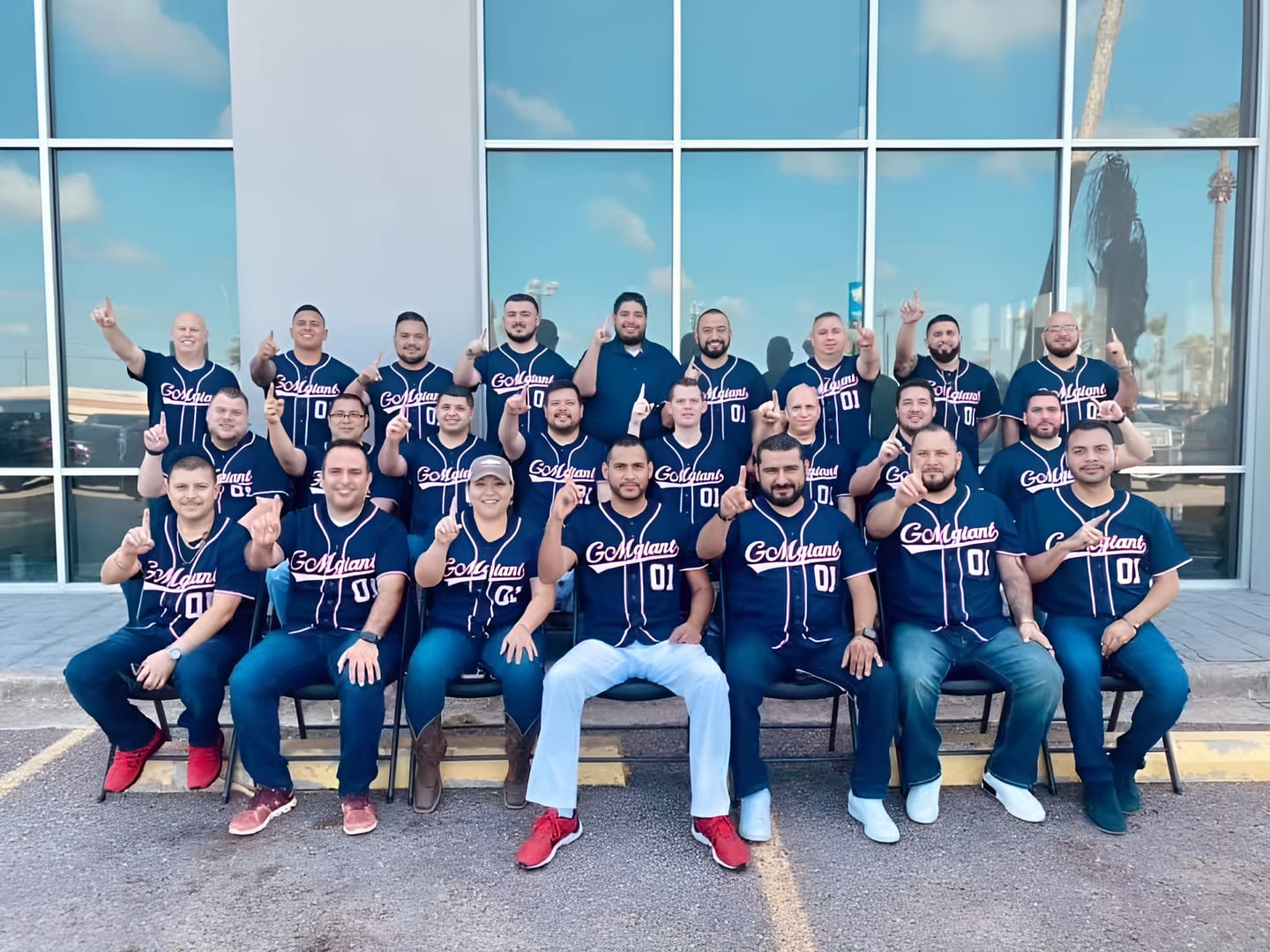Customer photo review of Custom Navy Red-White Classic Style Authentic Baseball Jersey