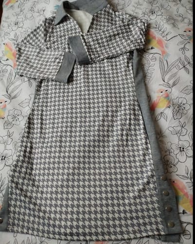 Customer photo review of Sukienka z kieszenią w kratę