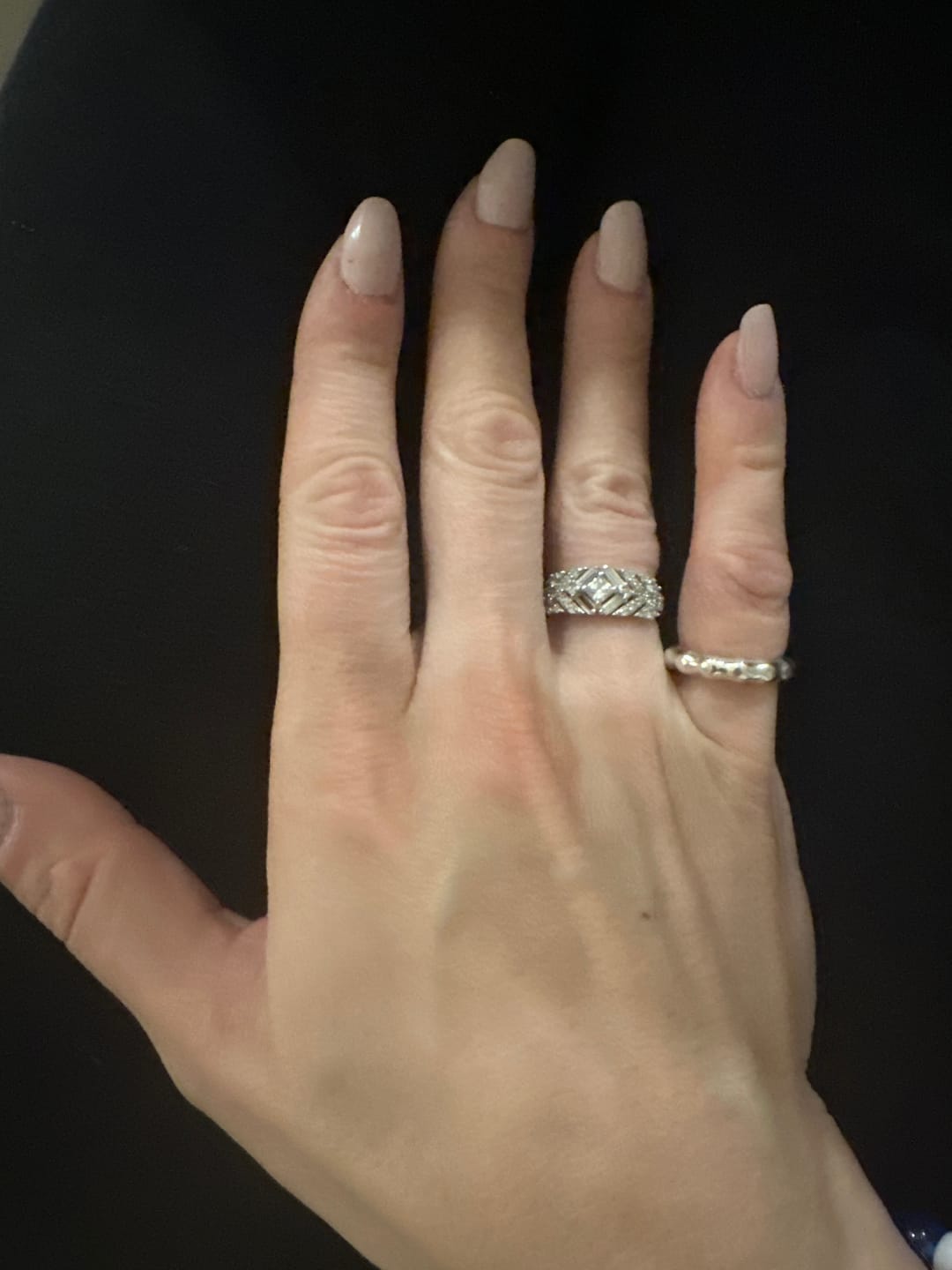 Customer photo review of Bar Vintage Inspired Art Deco CZ Ring in Sterling Silver