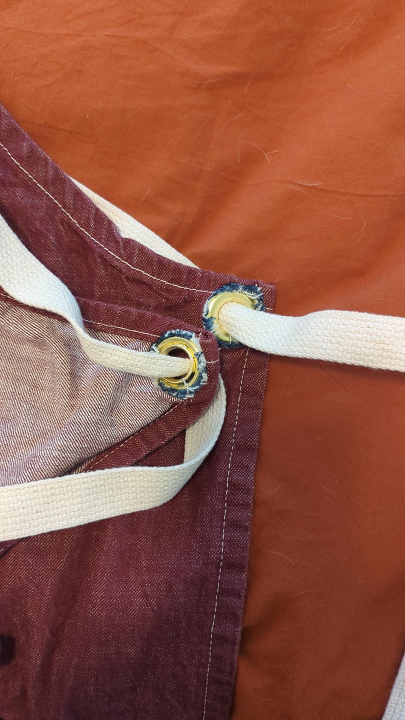 Customer photo review of Deluxe Chef Apron - Burgundy