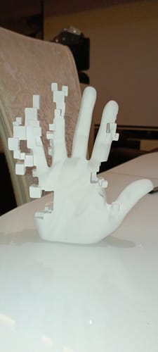 Customer photo review of Resin Mosaic Palm Sculpture