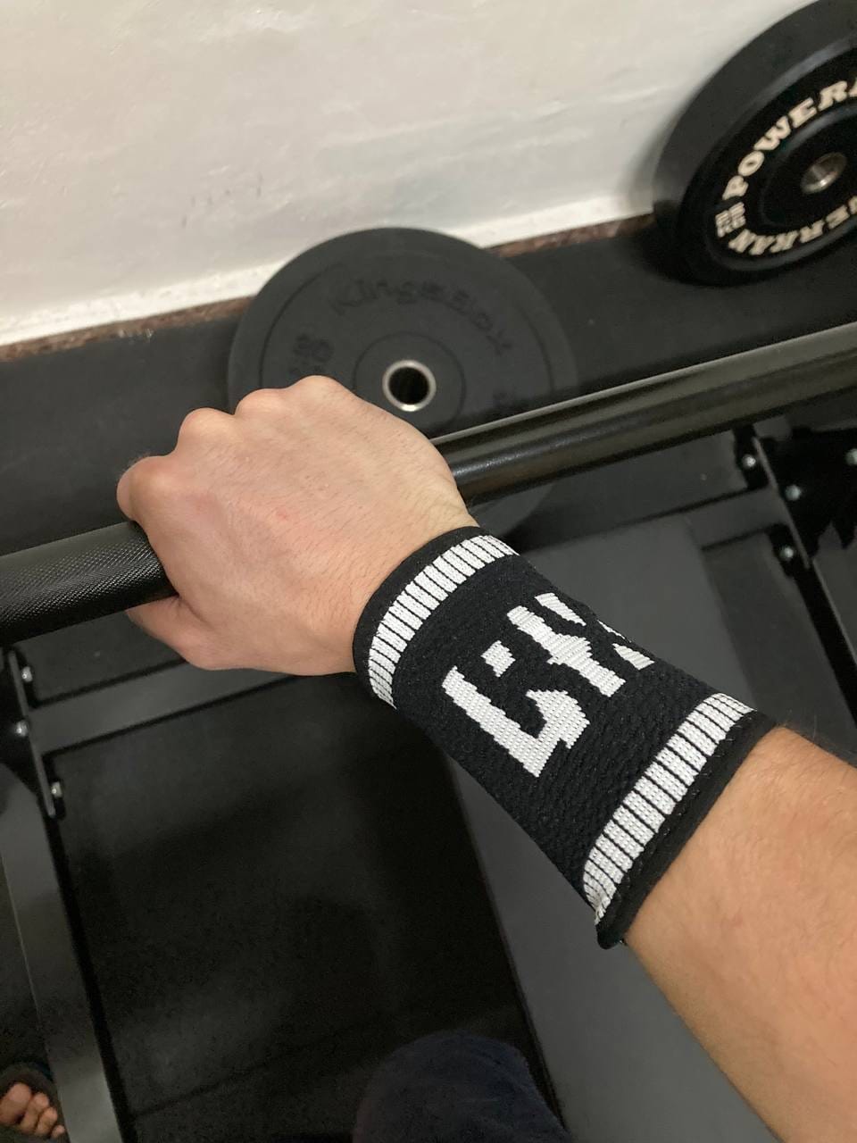 Customer photo review of LYFT-RX Wrist Sweatbands - 4PACK (Black/White)