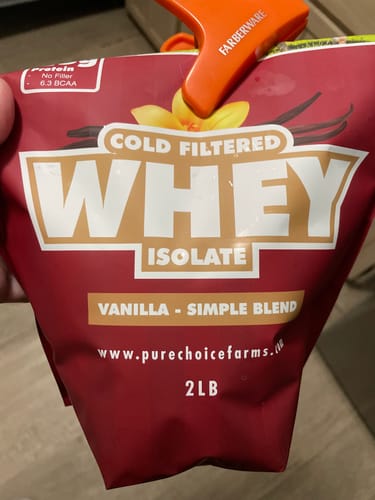 Customer photo review of Whey Protein Isolate Vanilla