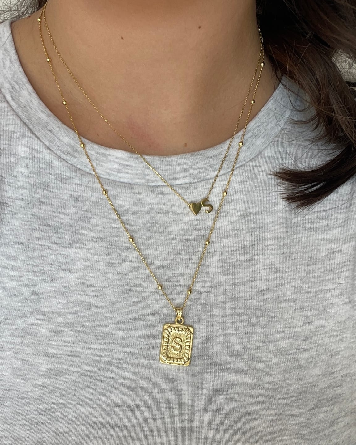 Customer photo review of Herz Buchstabenkette