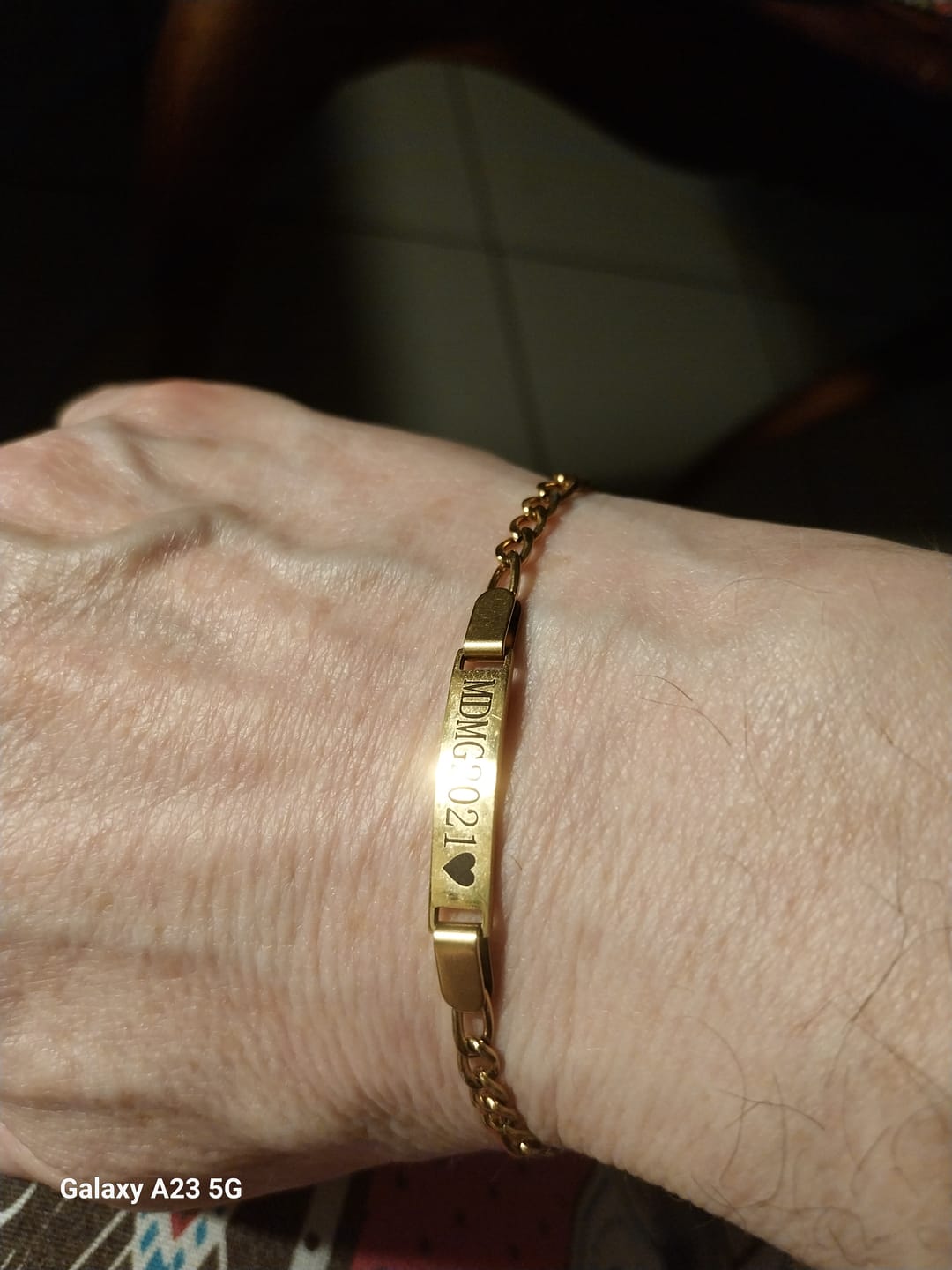 Customer photo review of Baby Name Bracelet
