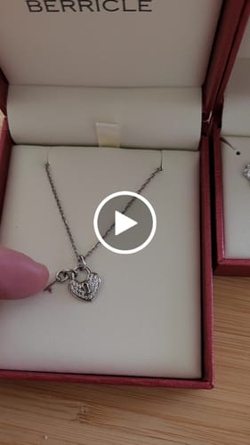 Customer video review of Key Lock Heart CZ Necklace in Sterling Silver