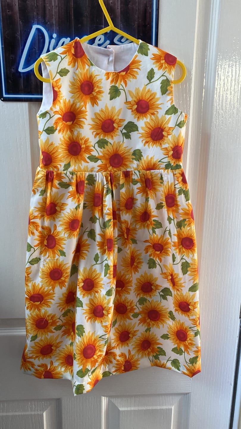 Customer photo review of Sunflowers Rose & Hubble Cotton Poplin Fabric