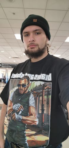 Customer photo review of BLADES AND SHADES TEE