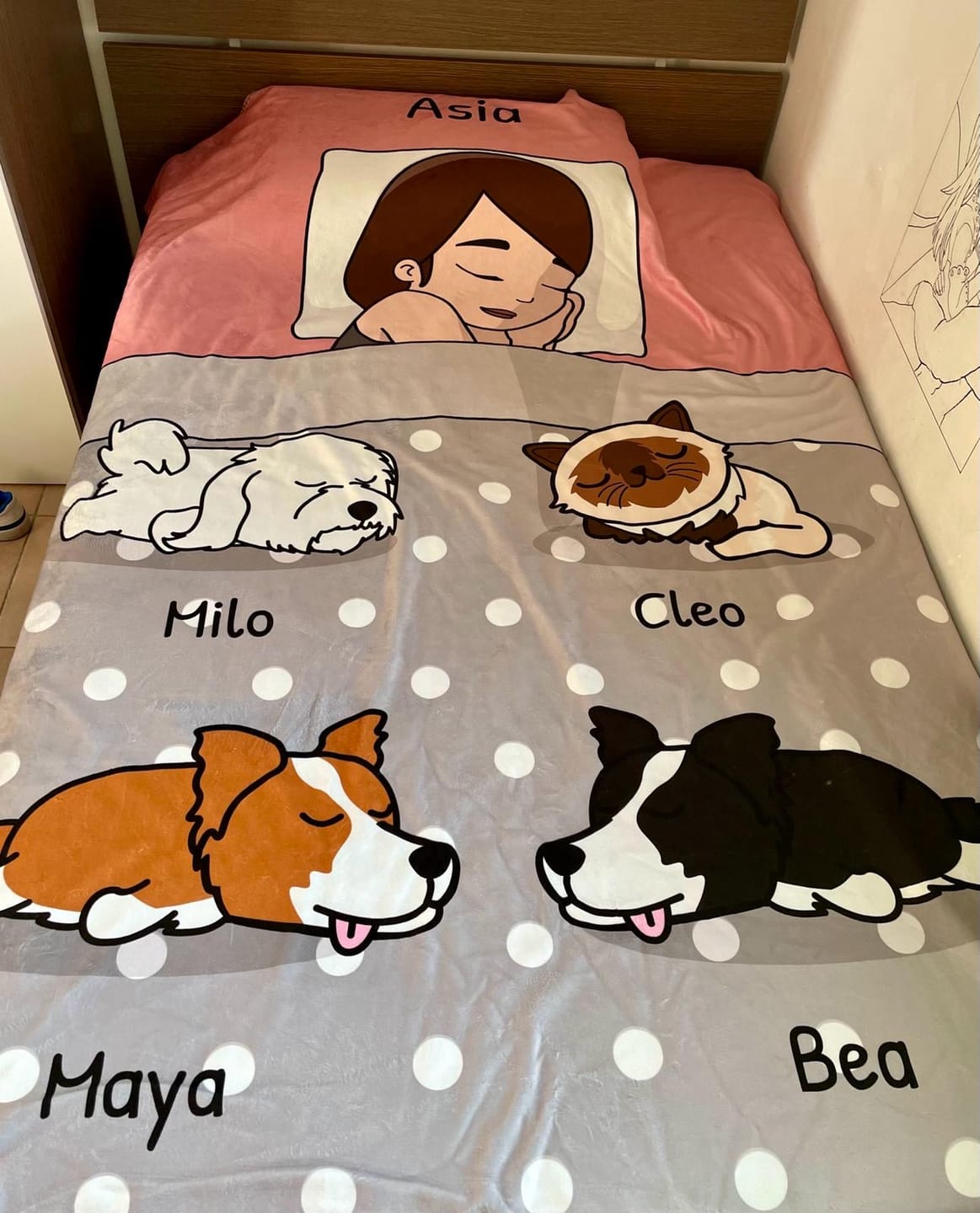 Customer photo review of Tempo di coccole con gli animali domestici (Singolo) - Plaid personalizzato