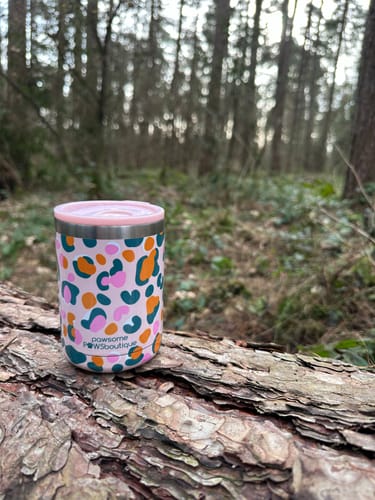 Customer photo review of Travel Mug - Pink Leopard