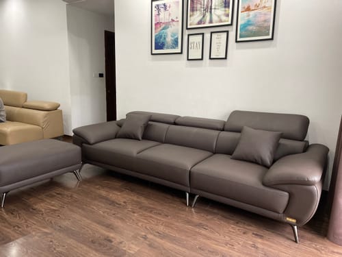Customer photo review of PERRY - Sofa văng da 3 chỗ tựa gật gù