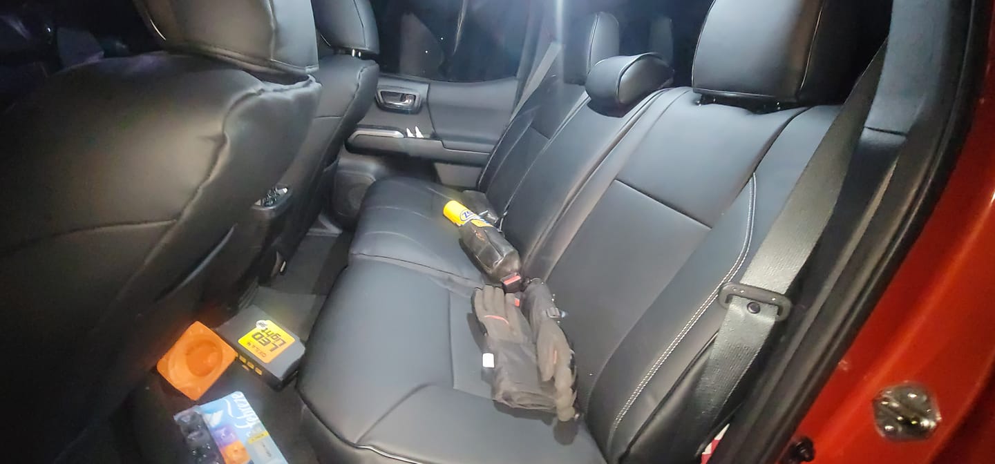 Customer photo review of 2016-Up Toyota Tacoma Premium Custom Leather Seat Covers