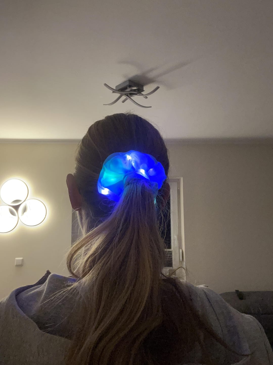 Customer photo review of LED Scrunchies | Denim