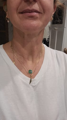 Customer photo review of Israel Map Necklace