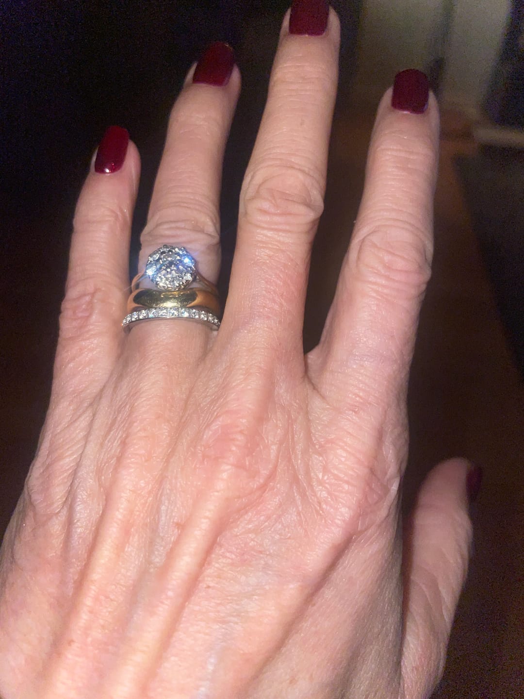 Customer photo review of White Gold 2mm Full Glitz Ring