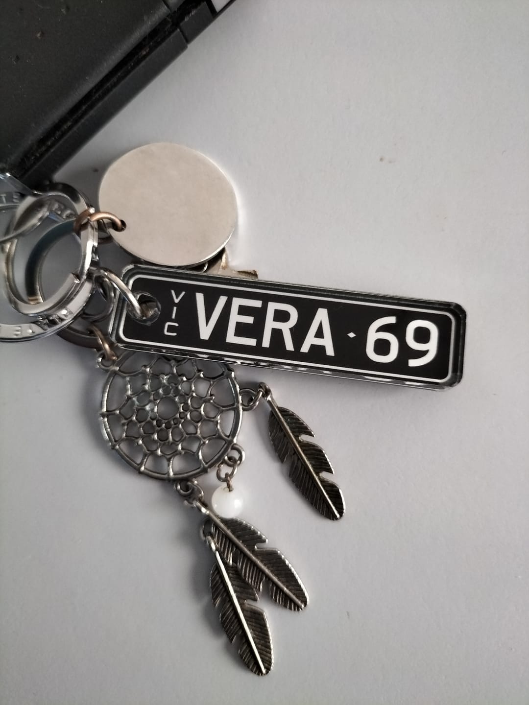 Customer photo review of Custom Design Keychain 🔑