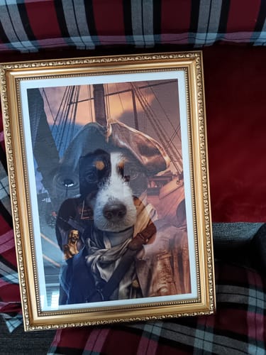 Customer photo review of The Pirate - Custom Pet Portrait