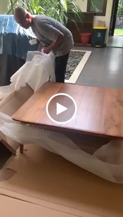 Customer video review of Square Coffee Table in Premium Teak & Loom