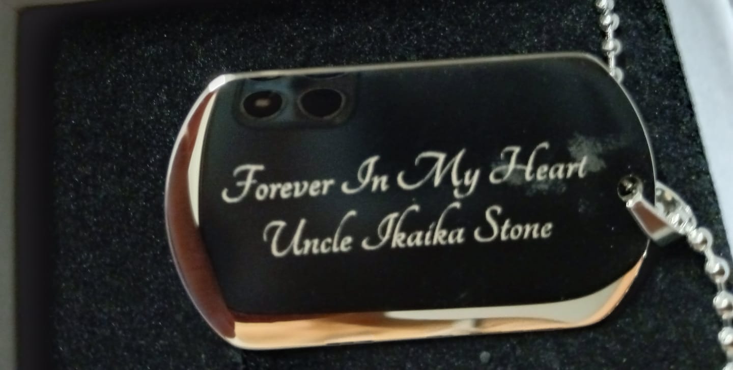 Customer photo review of Forever In My Heart Men's Dog-tag Necklace