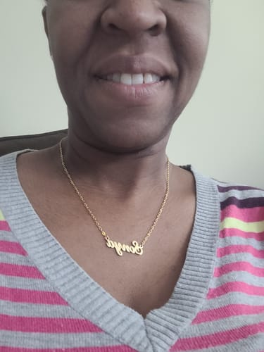 Customer photo review of Personalized Name Necklace