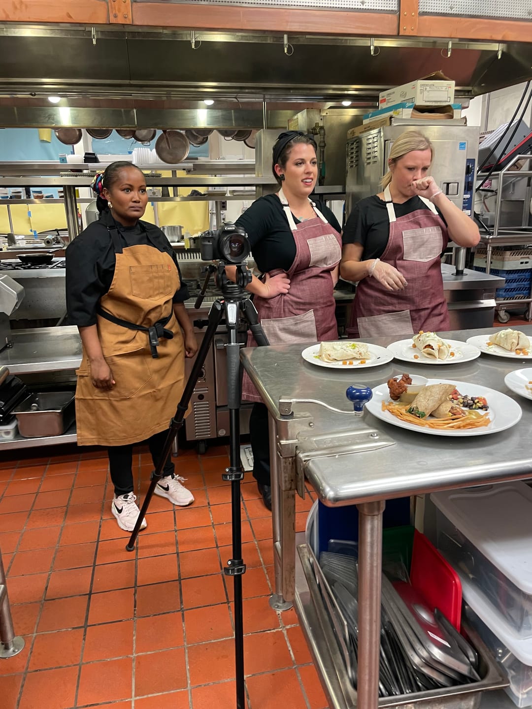 Customer photo review of Deluxe Chef Apron - Burgundy