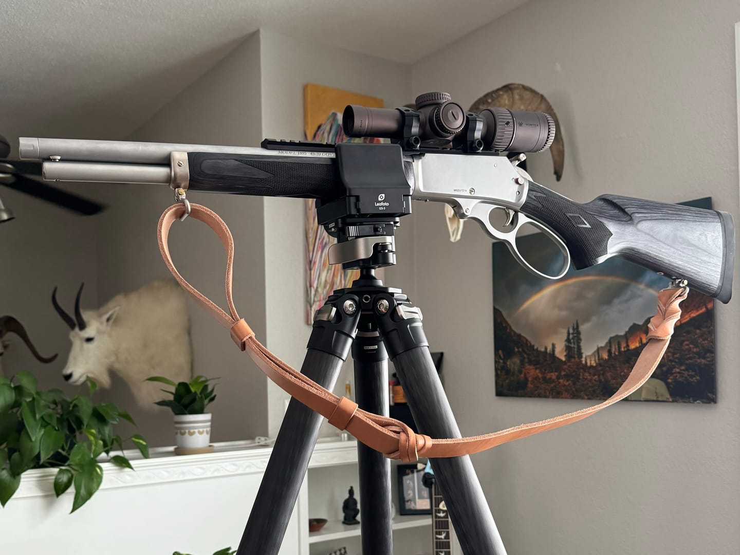Customer photo review of Natural Leather Bushcrafts Rifle Sling - Hot Stuffed Veg Tan