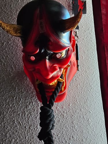 Carl B. review of Red Handcrafted Ghost Hannya Resin Mask image 1 out of 1