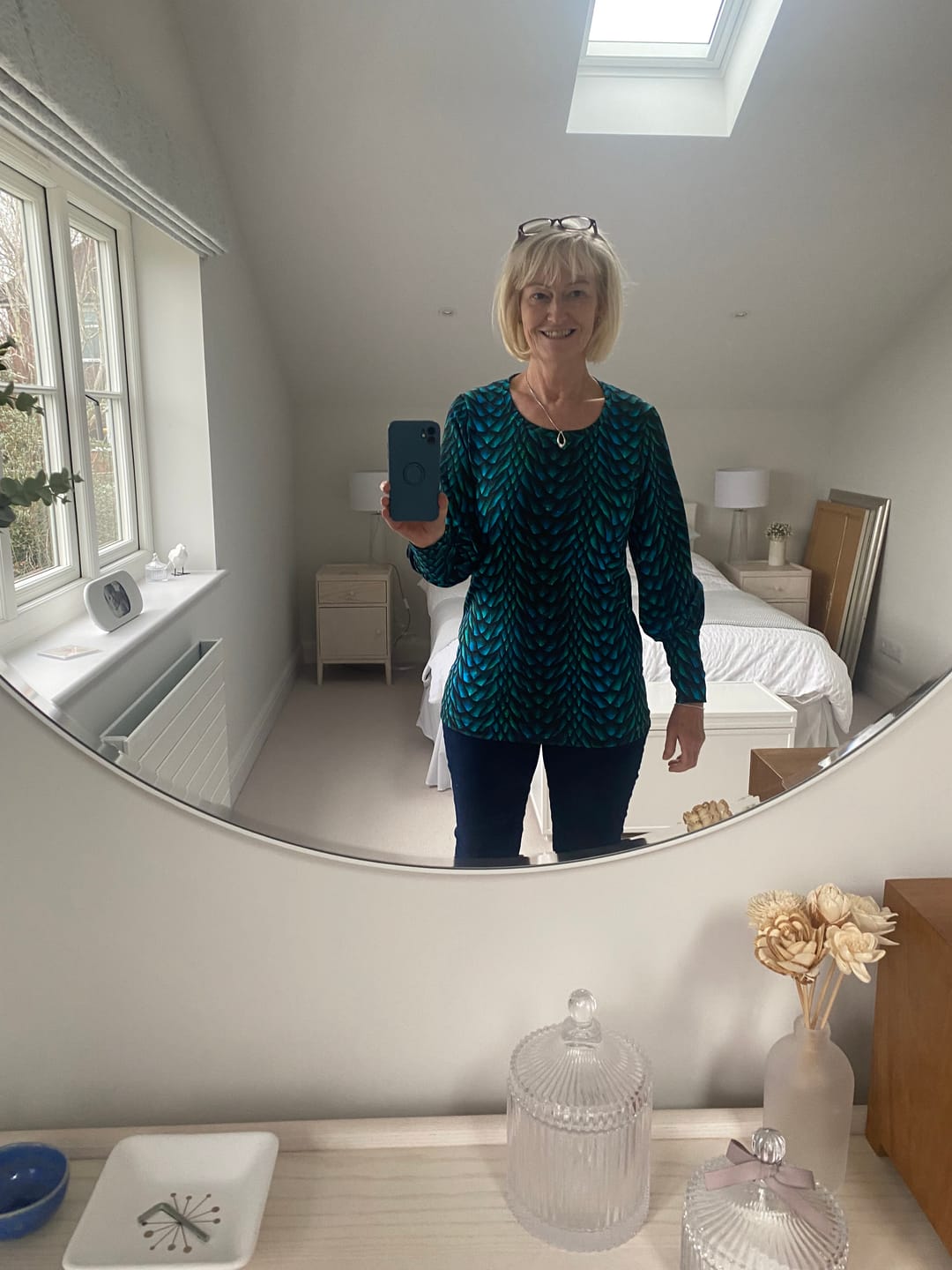 Customer photo review of Dragon Scales French Terry Fabric