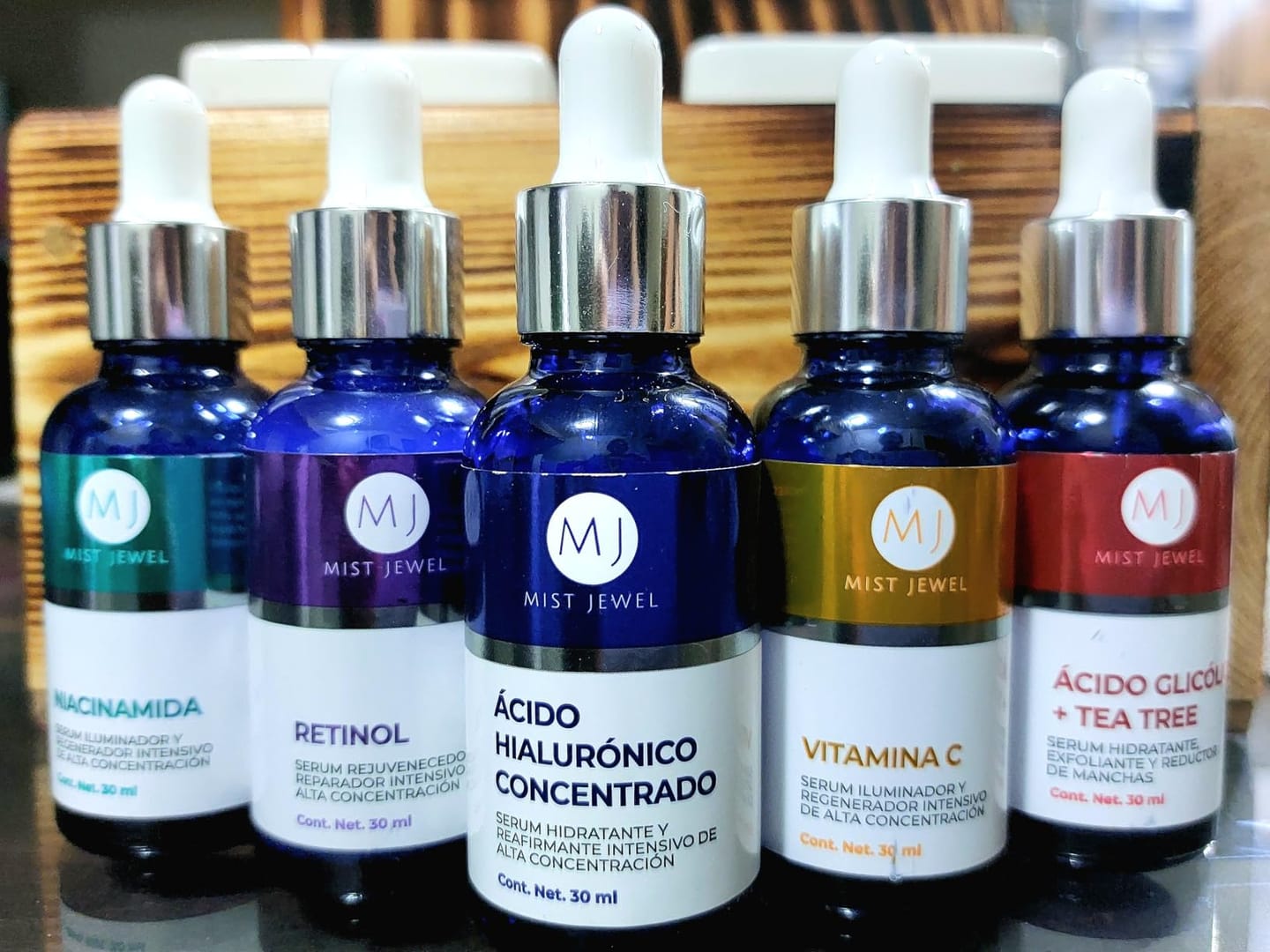 Customer photo review of Kit Facial Con 3 Serums Acido Hialurónico, Retinol, Vit C