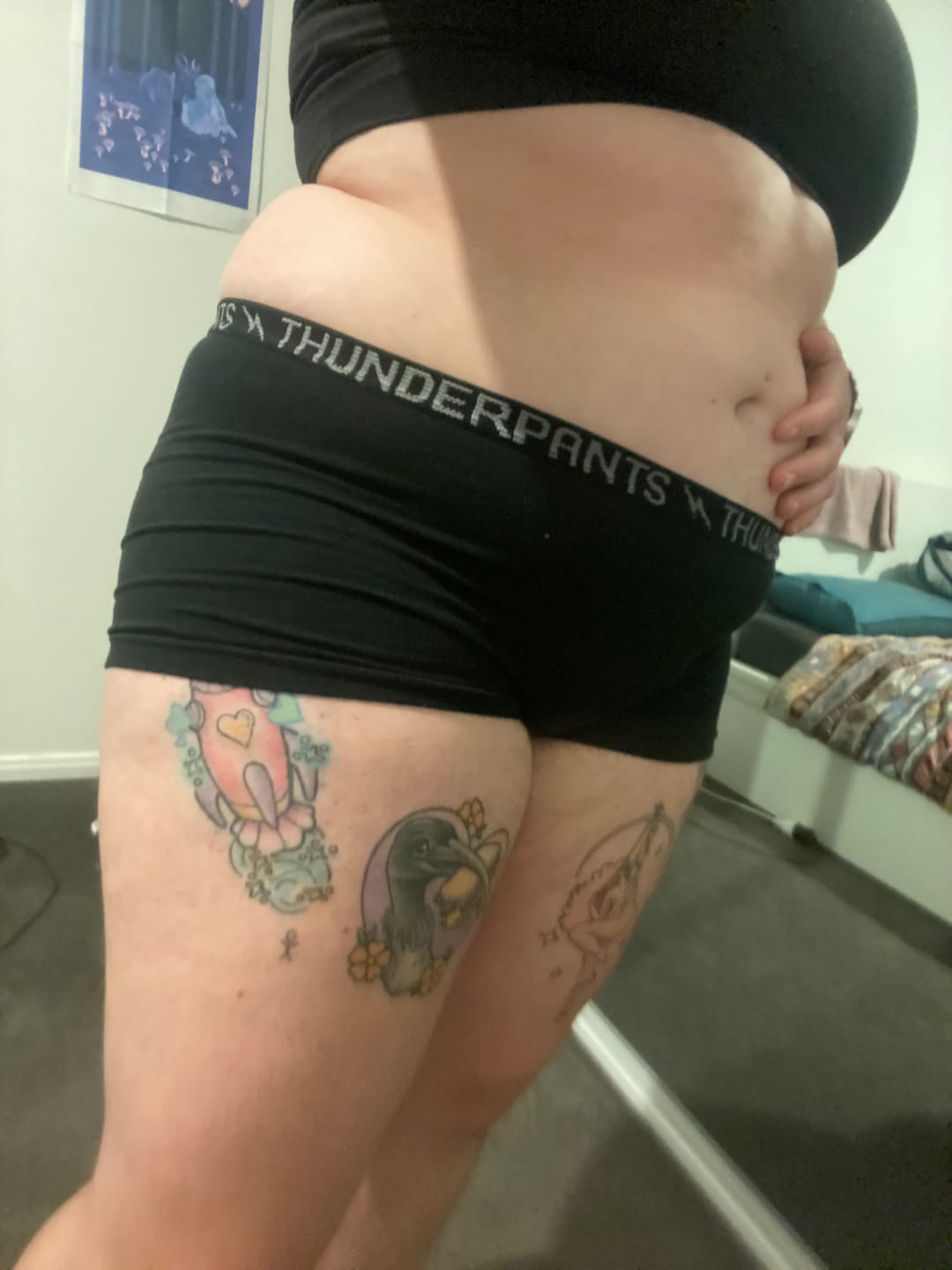 Customer photo review of Flat Front Boxer Black