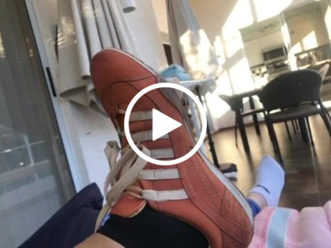 Customer video review of Men's Racing Sneaker in Vintage Orange (Orange and Sand)