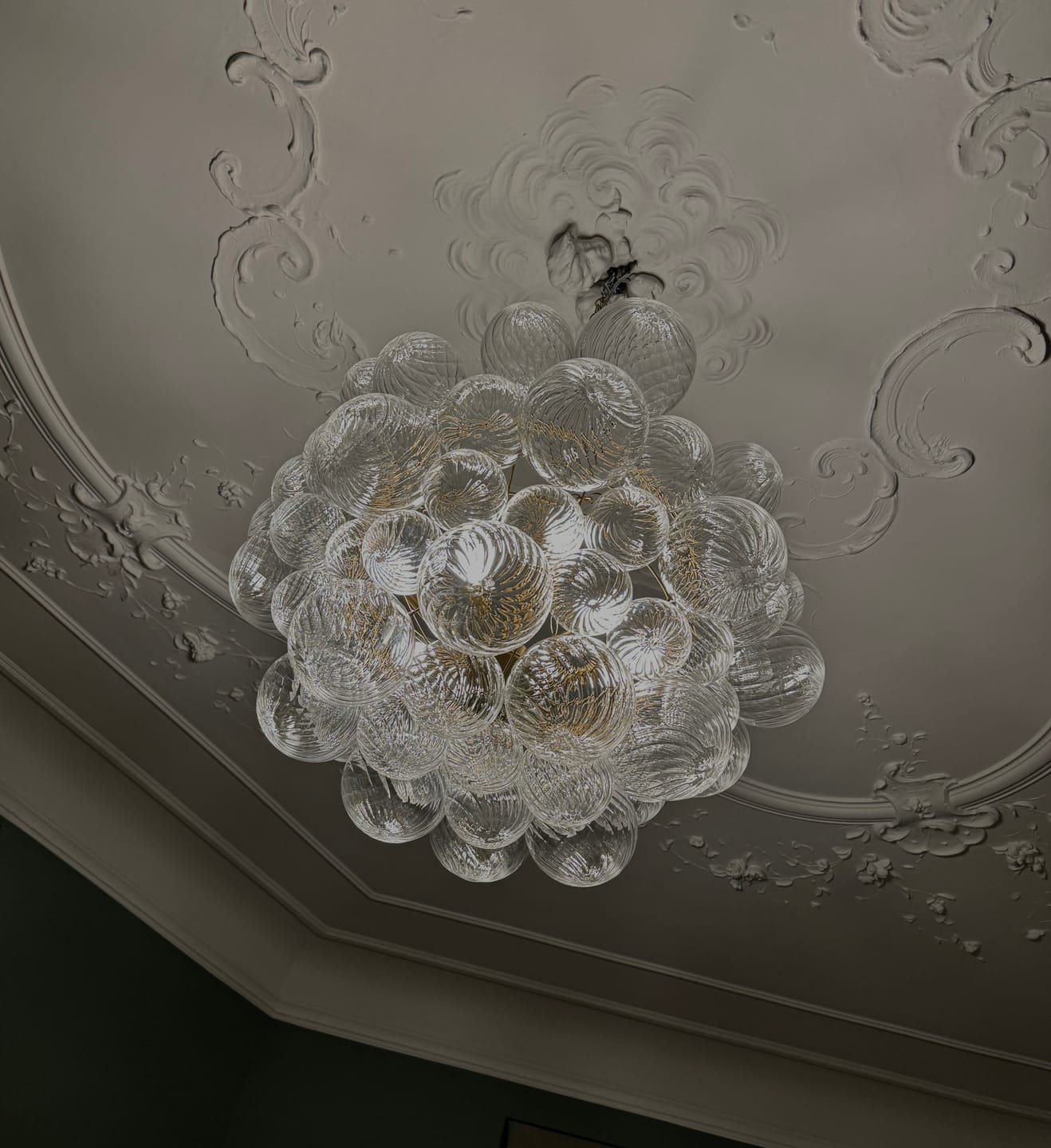 Customer photo review of Modern Cluster Glass Globe Bubble Chandelier
