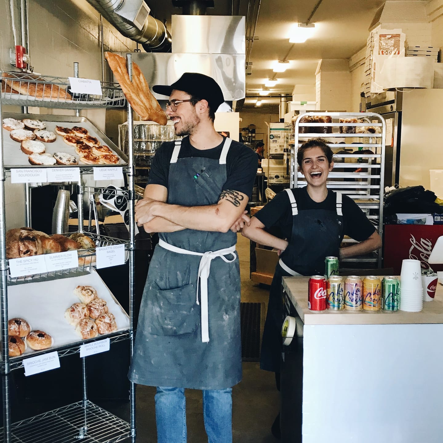 Customer photo review of Cobalt Grey Japanese Denim Chef Apron