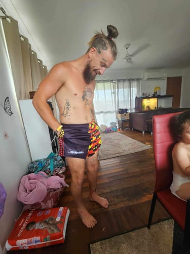 Customer photo review of 🔥NEW🔥 Indigenous Print Footy Shorts - WITH POCKETS