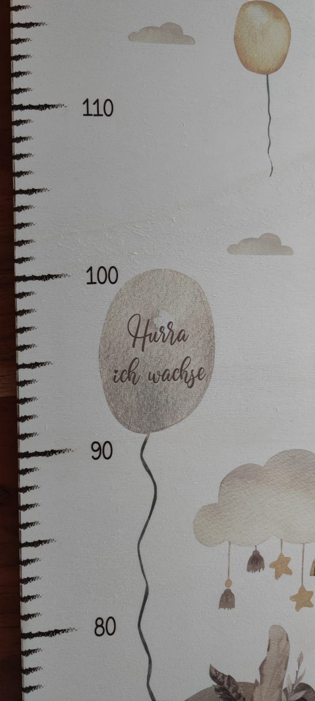 Customer photo review of Personalisierte Regenbogen Messlatte