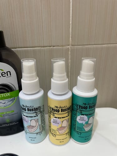 Customer photo review of Mi Amore POOP BUSTER! Toilet Spray, Odor Eliminator, POOP spray before yo go!