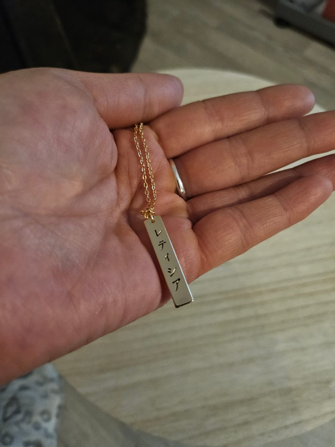 Customer photo review of Collier Nom Japonais Personnalisé