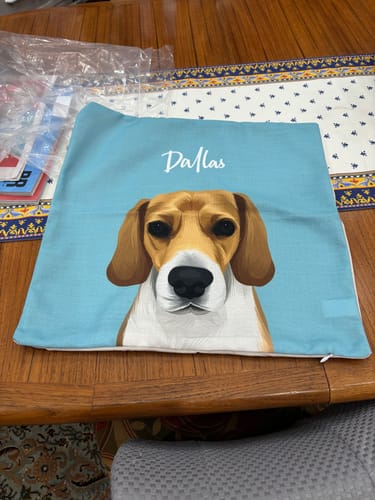 Customer photo review of Modern - Custom Pet Cushion