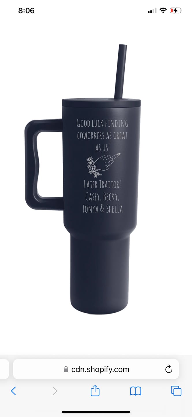 Customer photo review of TREK TUMBLER | 40 oz