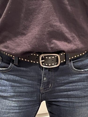 Customer photo review of Most Wanted Studded Belt (Black)