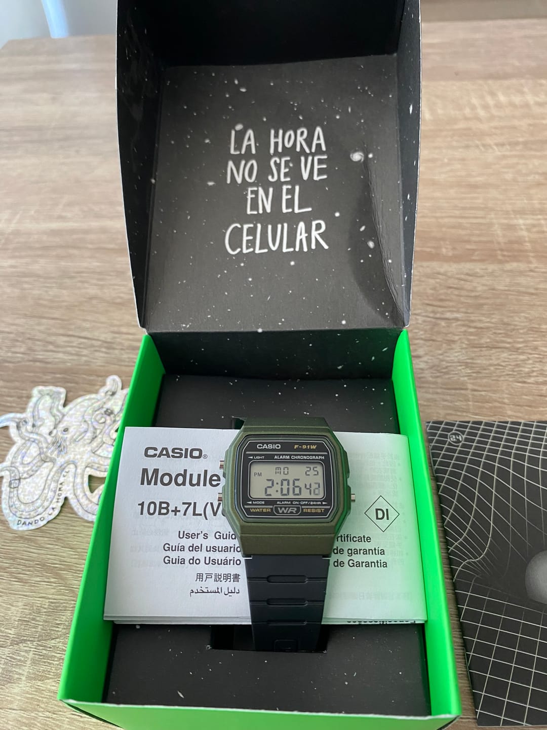 Customer photo review of Reloj Casio Vintage F-91WM-3ADF Verde/Negro